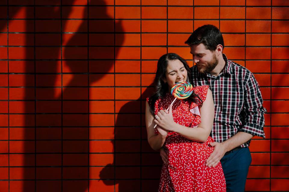 Bold, fun engagement photos