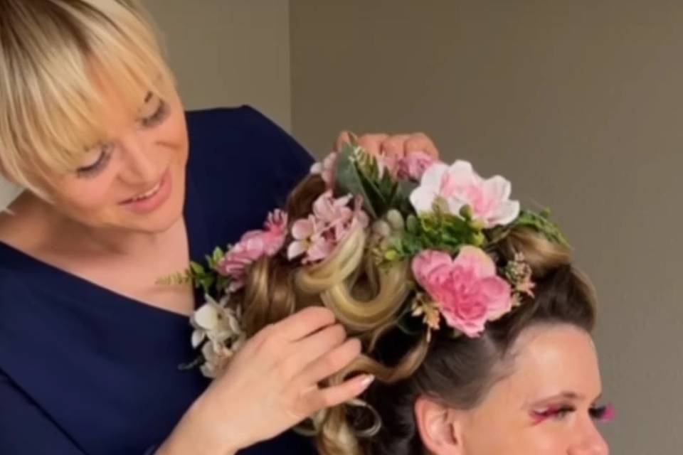 Bridal makeup and hair