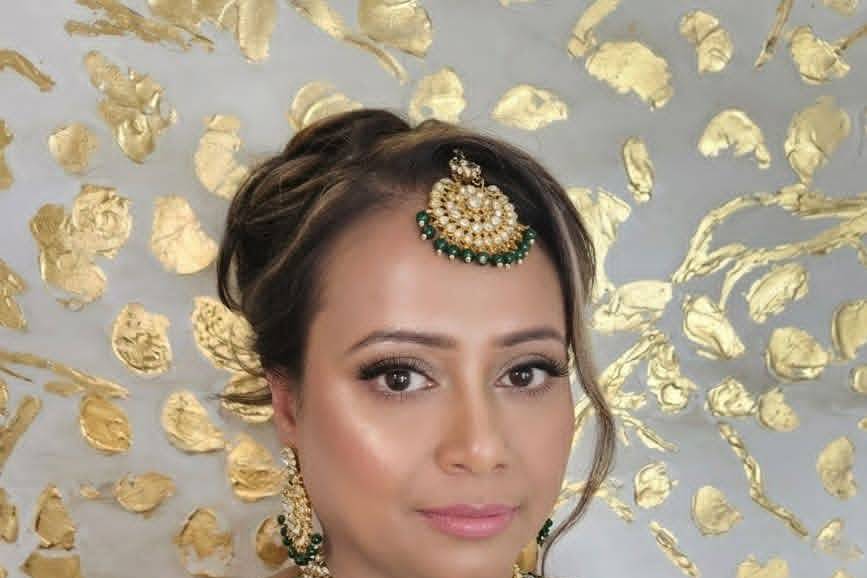 Bridal makeup and hair