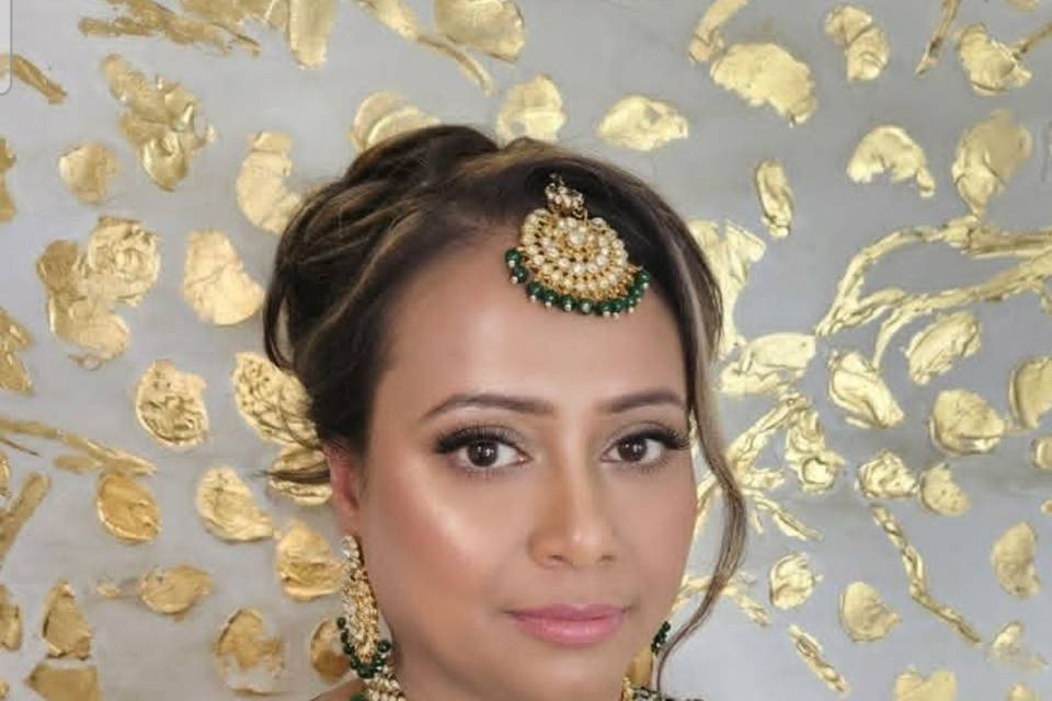 Bridal makeup and hair