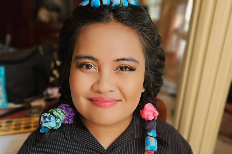 Bridal makeup and hair