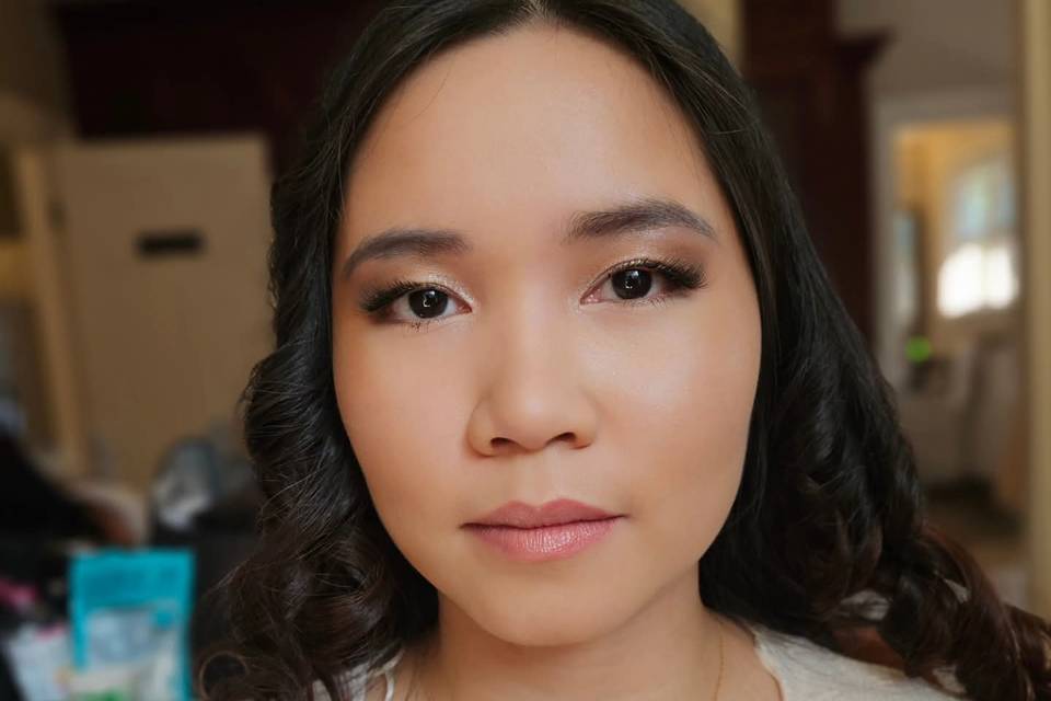 Bridal makeup and hair