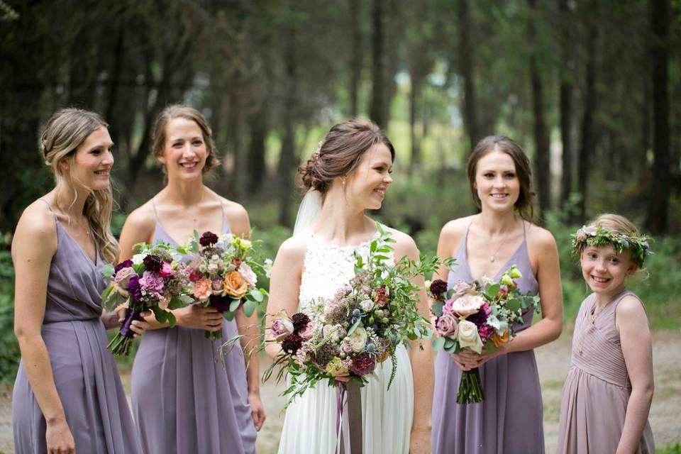 Bridal party florals