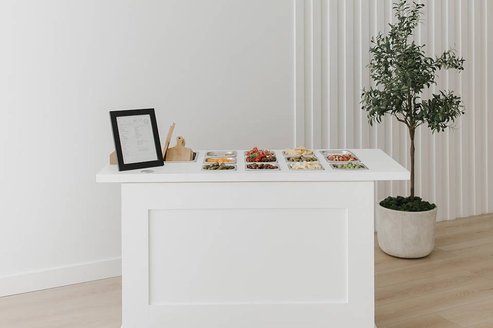 Charcuterie cart display