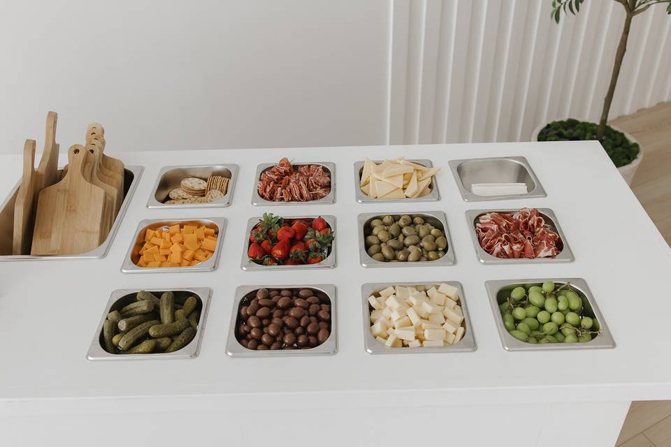 Charcuterie cart display