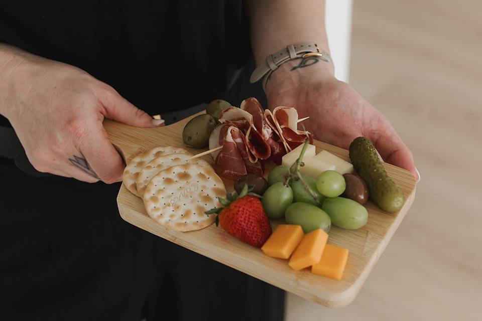 Charcuterie board display
