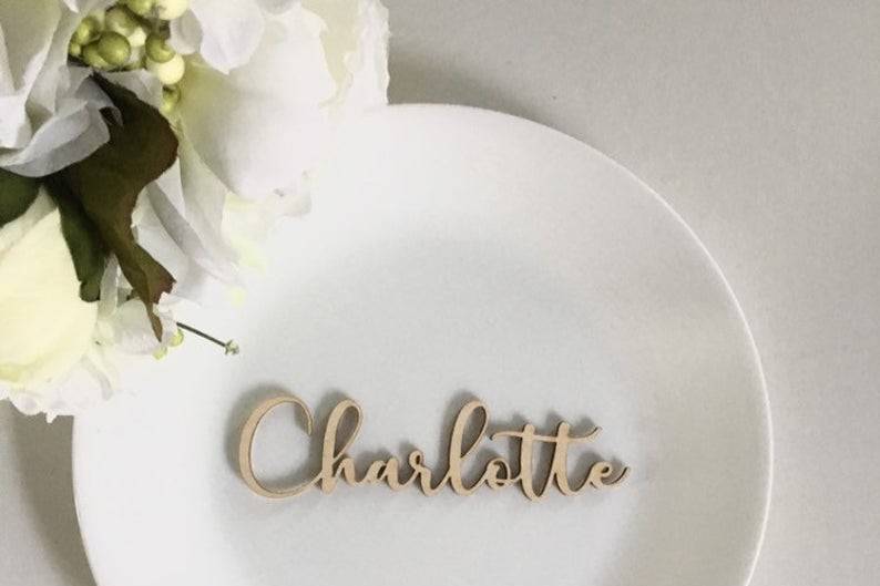 Laser cut table names