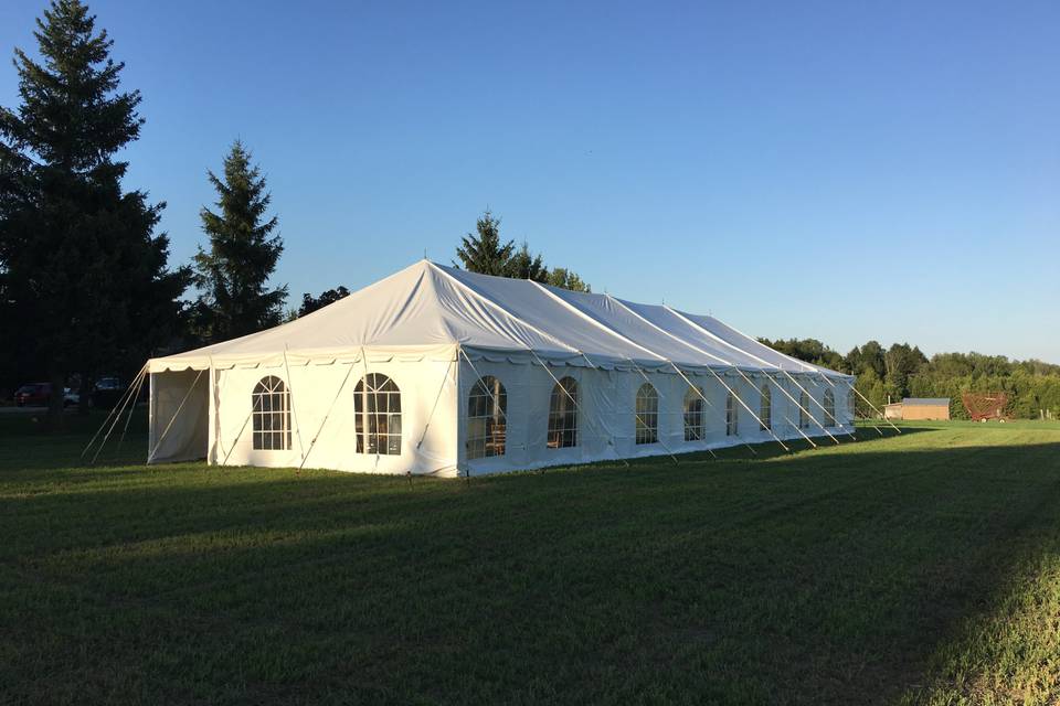 30x90 Pole Tent with Walls