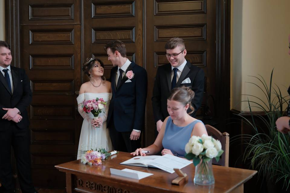 Ceremony Signing Moment