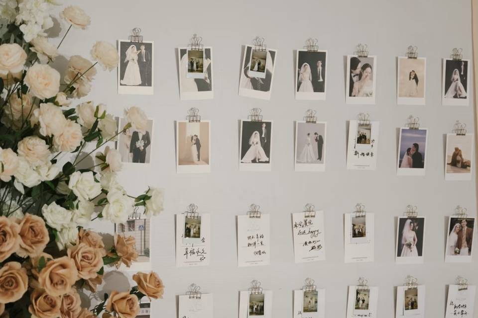 Polaroids that Tell a Wedding