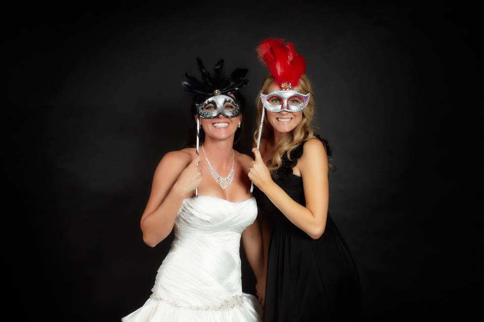 Bride and bridesmaid