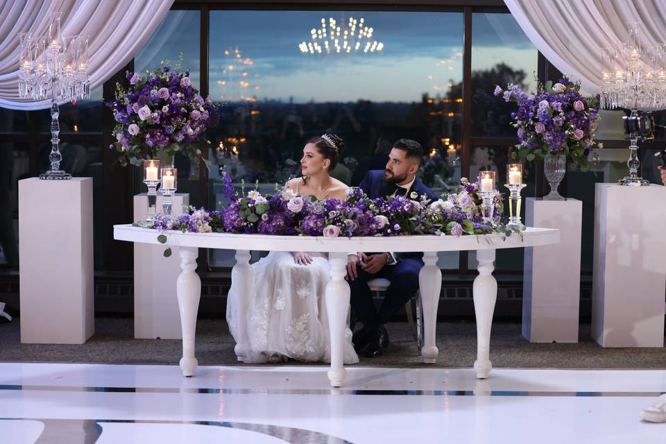 Purple & White Decor