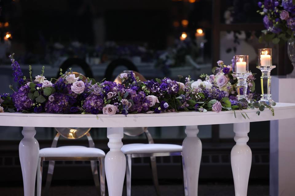 Purple Candlelit Table