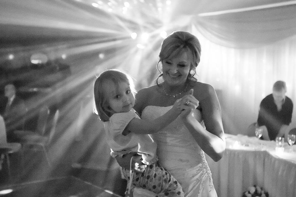 Dancing on head table