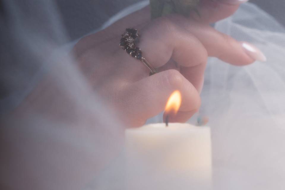 Candel in church