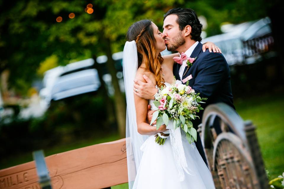 Kissing in the park