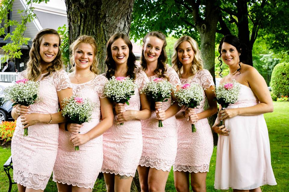 All smiles with their flowers