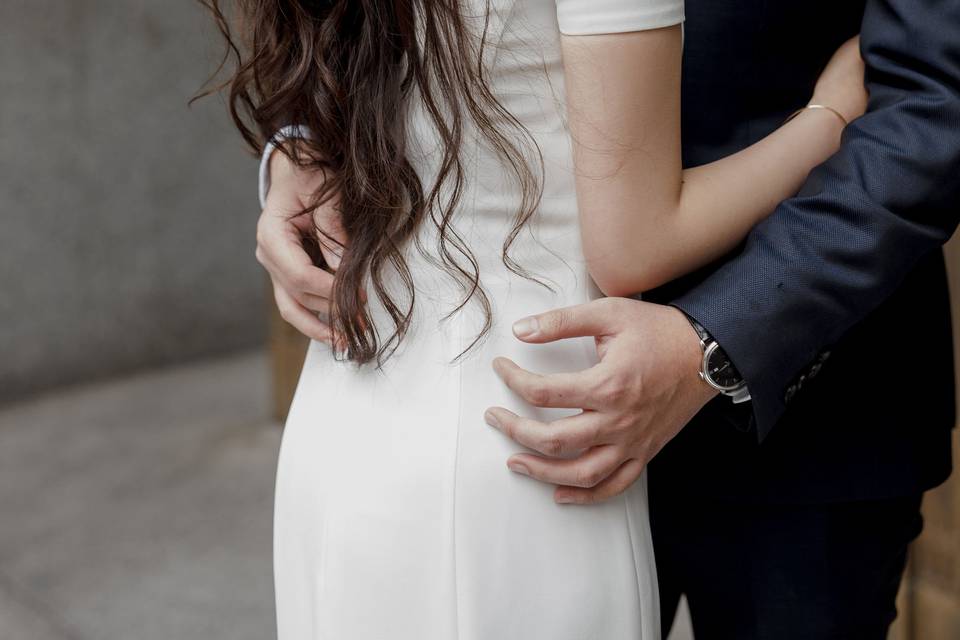 Boho bridal hair