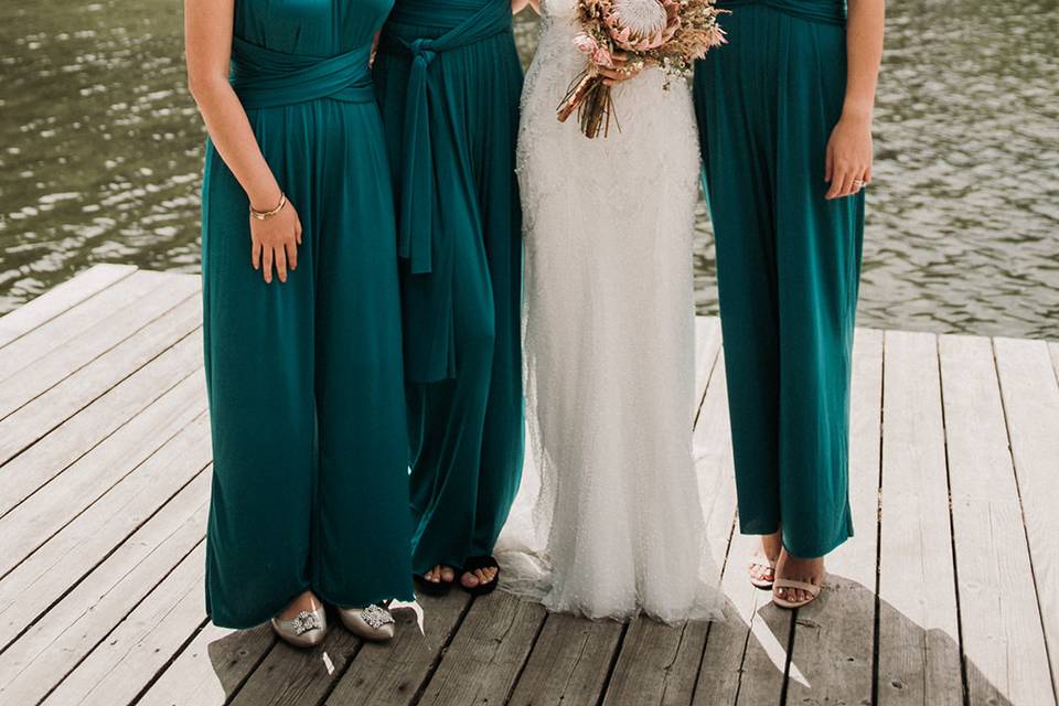 Bride and her girls