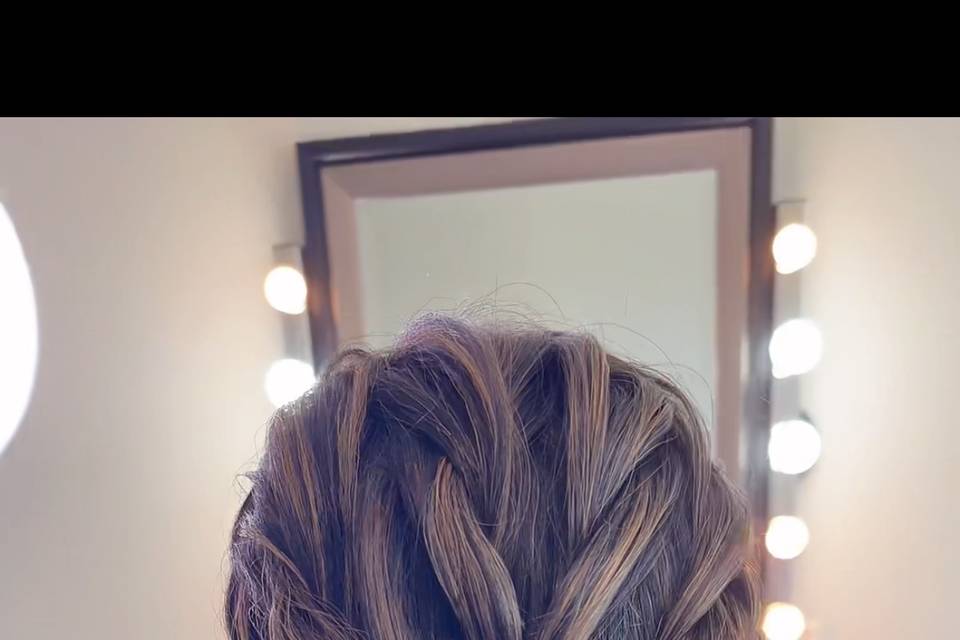 Braided half up half down hair