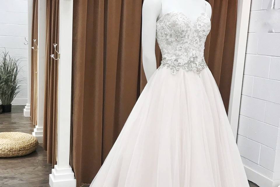 One of our ball gown dresses