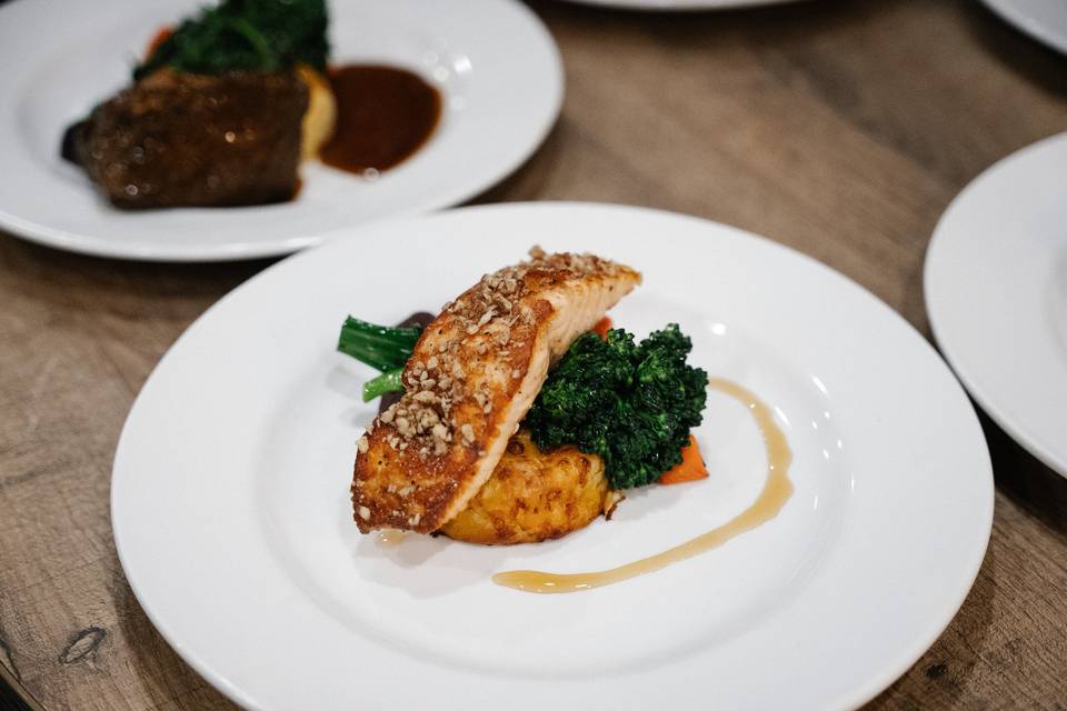 Maple Pecan Crusted Salmon