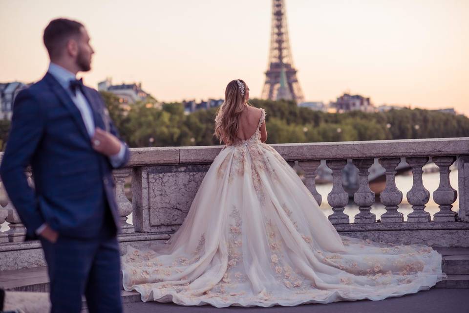 Romantic paris view