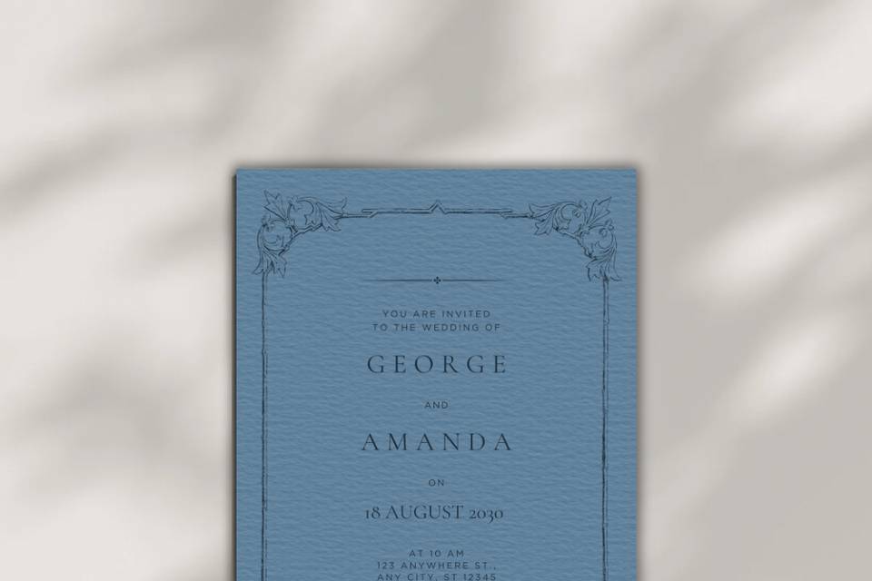 Vintage wedding invitation
