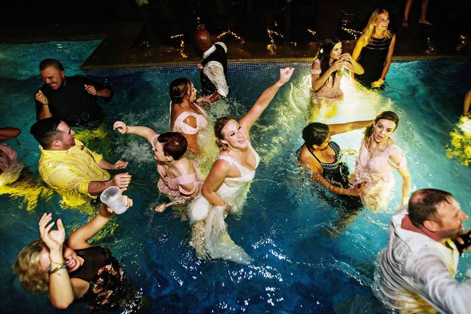 Celebrate in the pool