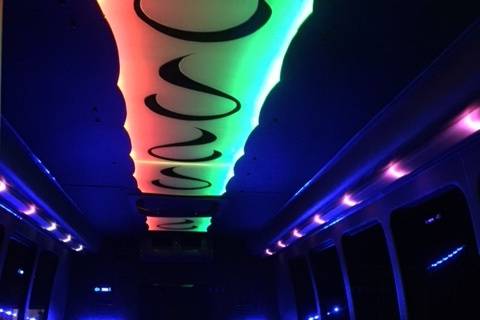 Limo Bus interior