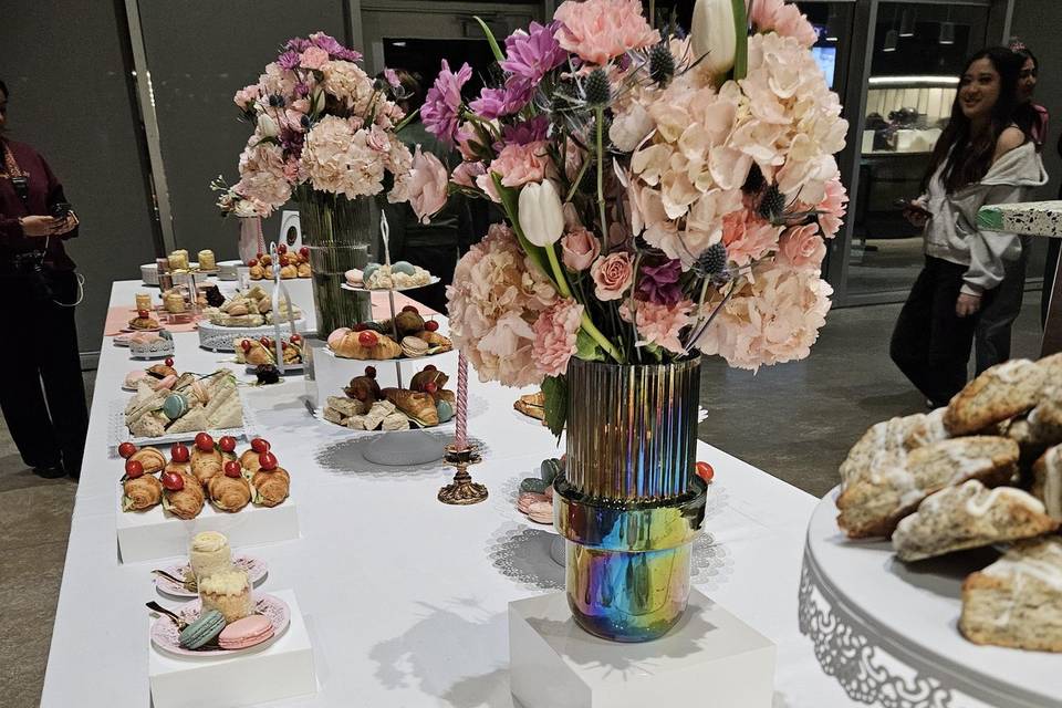 Fresh florals decor setup