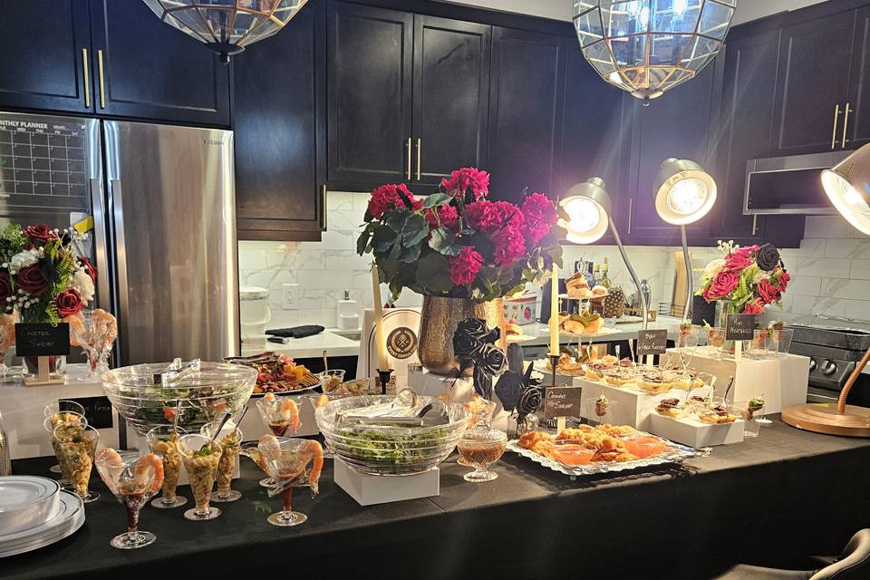Self serve finger food station