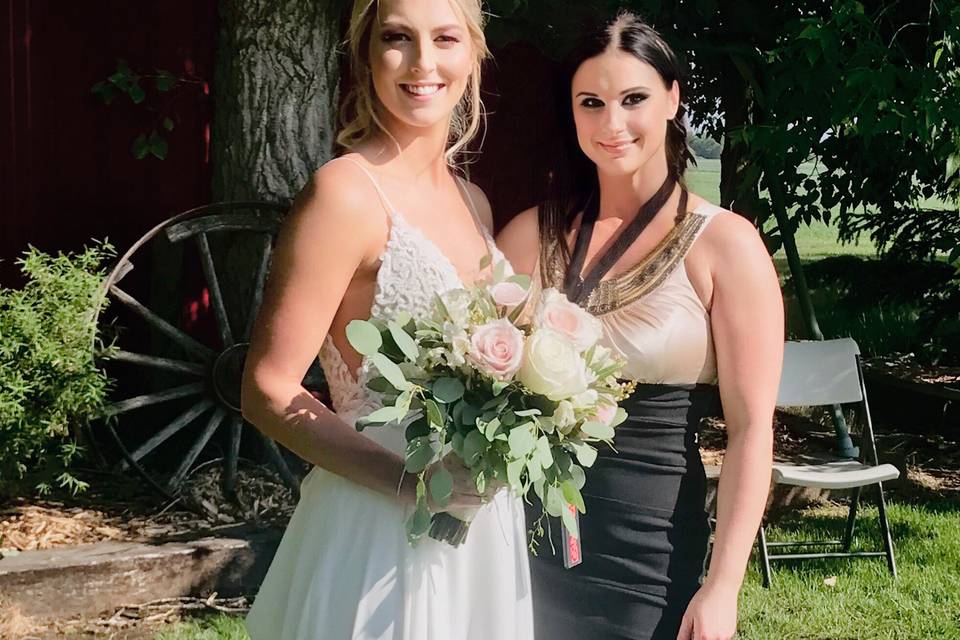 Beautiful bride & bartender