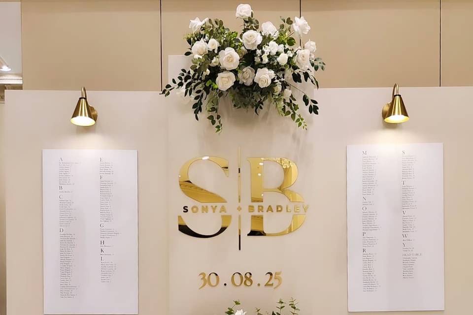 Luxury Gold Wedding Seating Ch