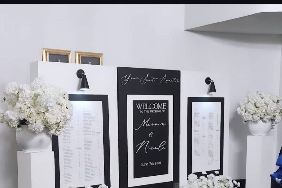 Seating Chart & Welcome Sign