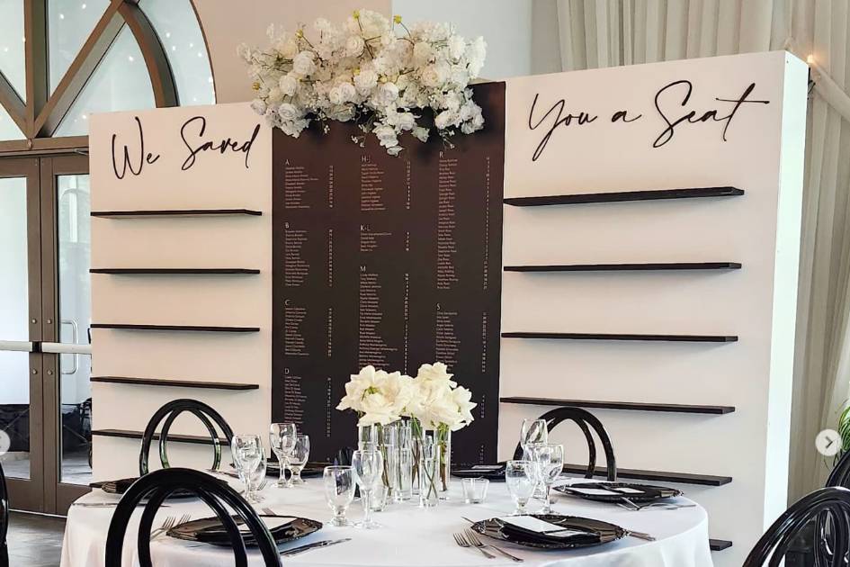 Seating Chart & Favor walls