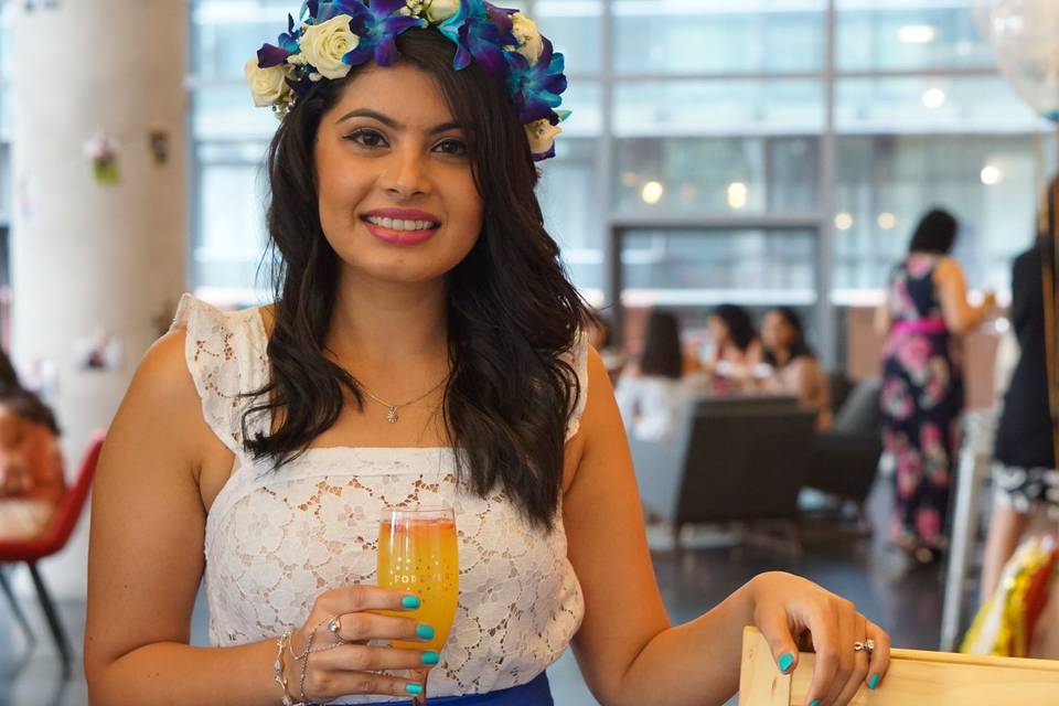 Floral Crown w/ Blue Orchids