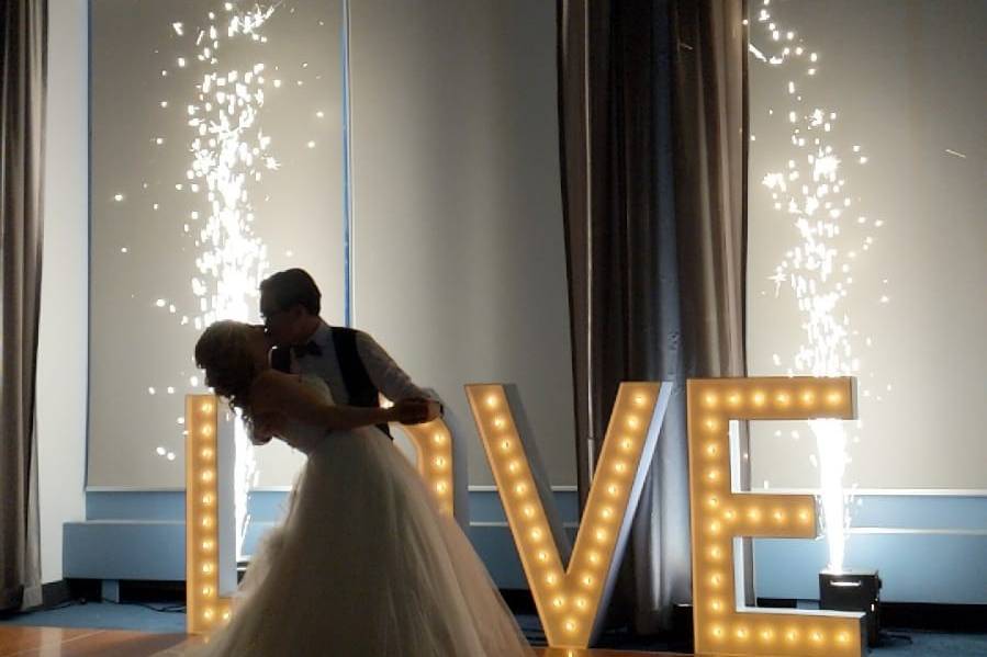 Sparklers + Marquee Letters