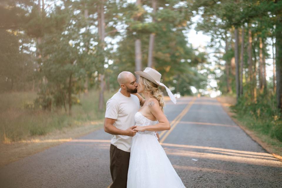 Forest adventure elopement