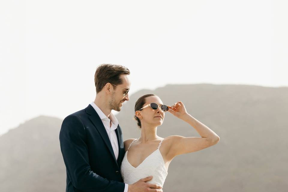 Greek catamaran chic wedding