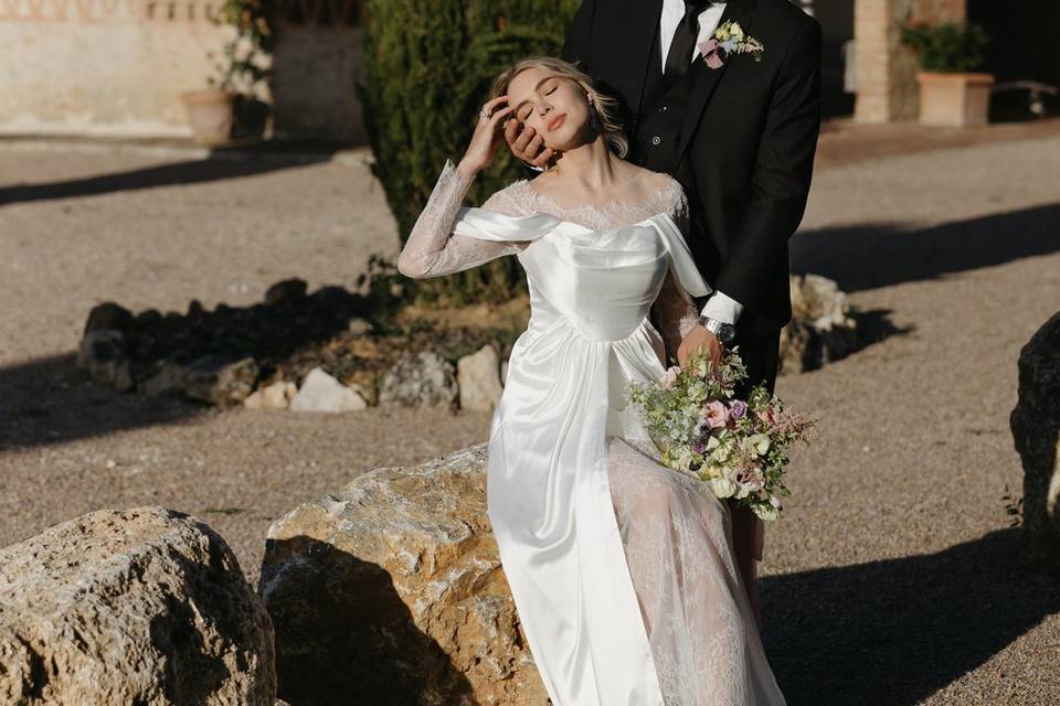 Editorial bride and groom