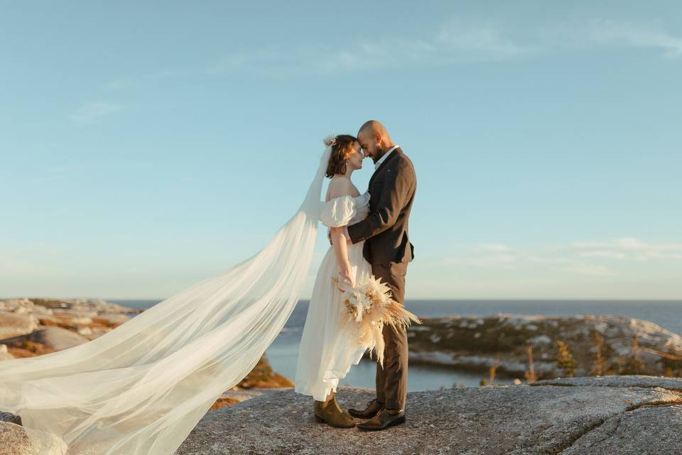 Boho mountain elopement