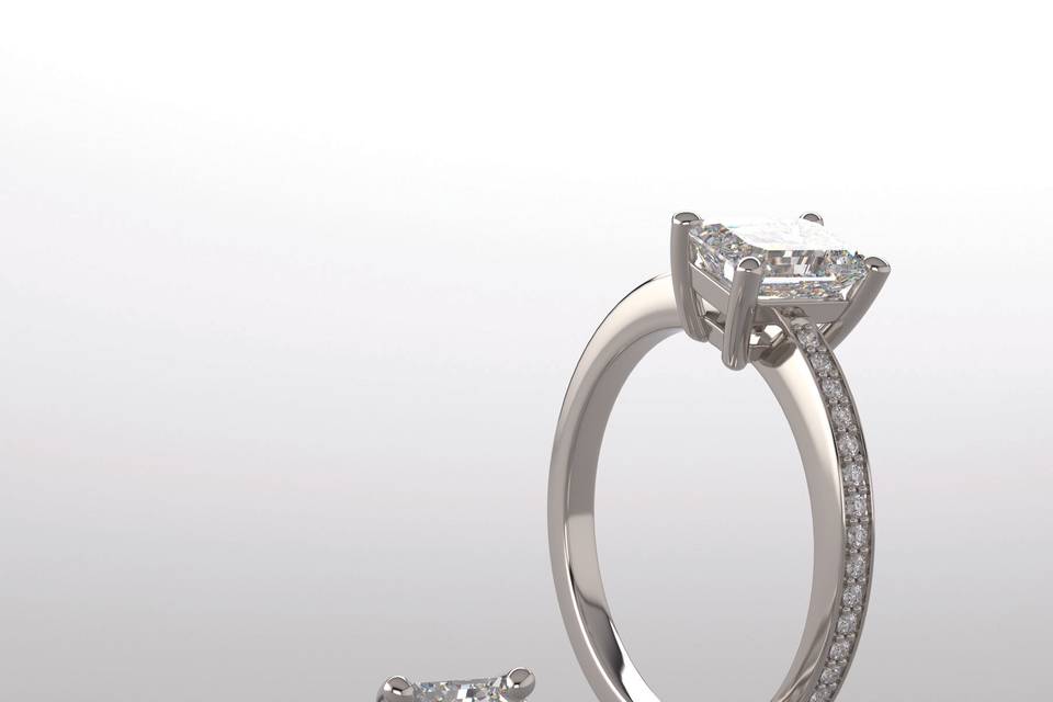 Emerald Diamond Engagement