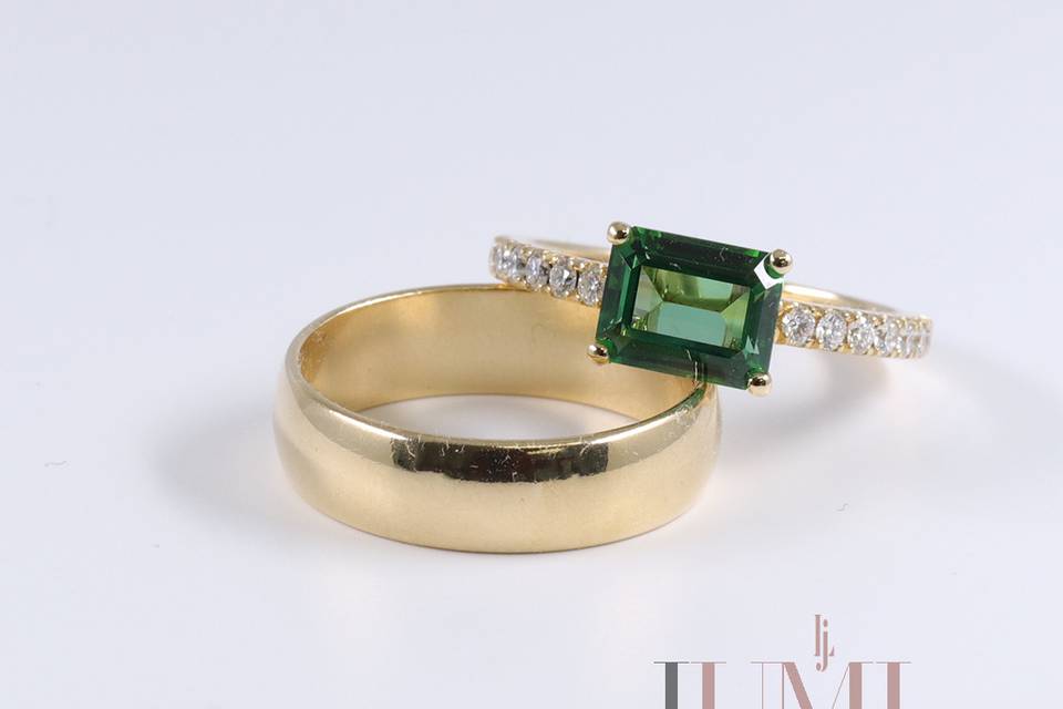 Tourmaline and Wedding Rings