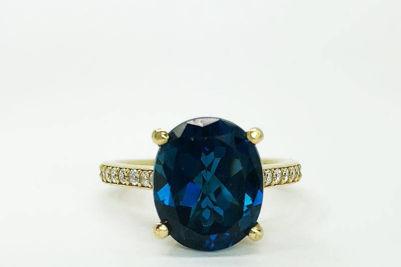 Topaz engagement ring