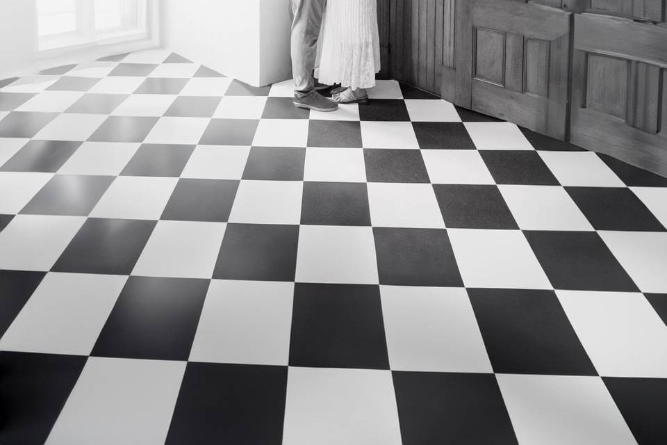 Black and white checkerboard