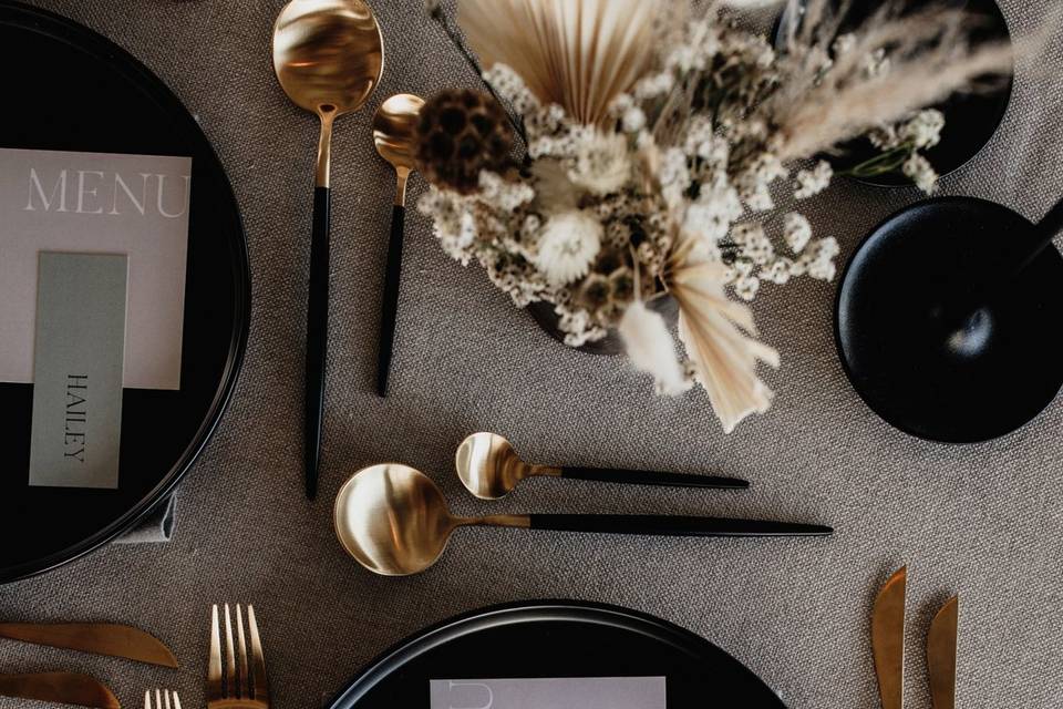 Black Matte Flatware - Stuart Event Rentals