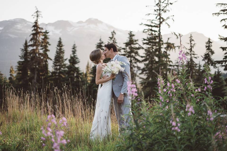 Surrounded by wildflowers