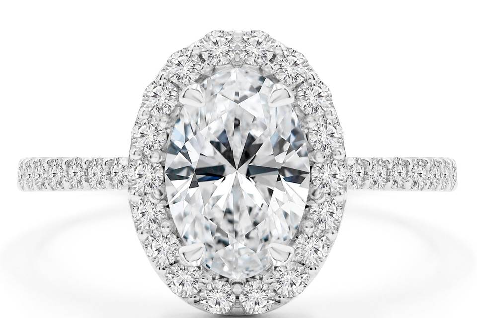 Oval Halo Engagement Ring