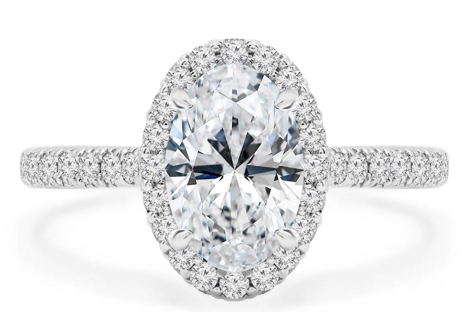 Oval Halo Engagement Ring